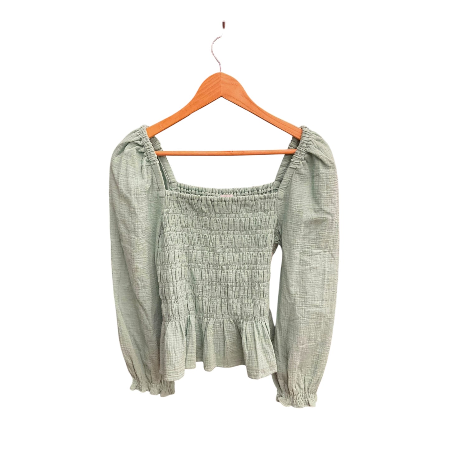 Top Long Sleeve By J. Crew In Green, Size: M