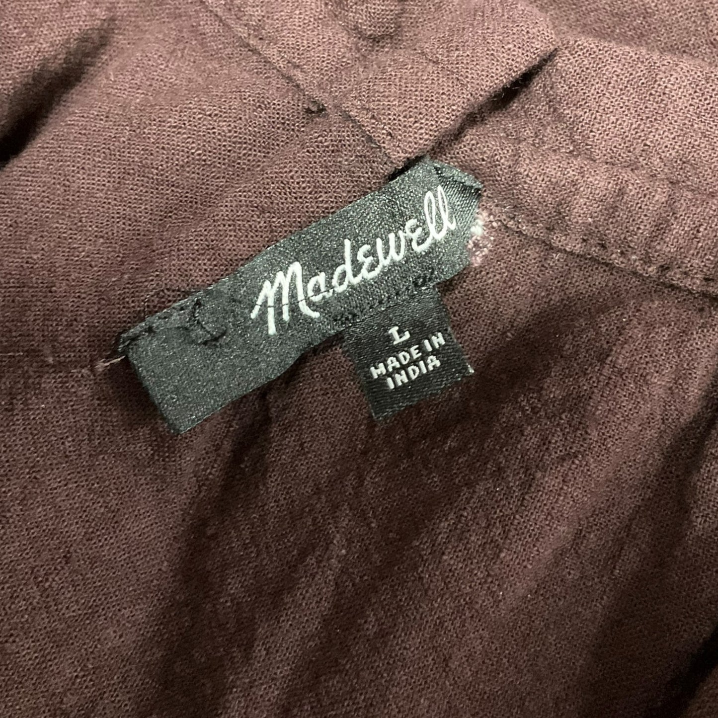 Top Short Sleeve By Madewell In Maroon, Size: L