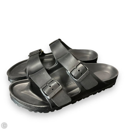 Sandals Flats By Birkenstock In Black, Size: 6.5