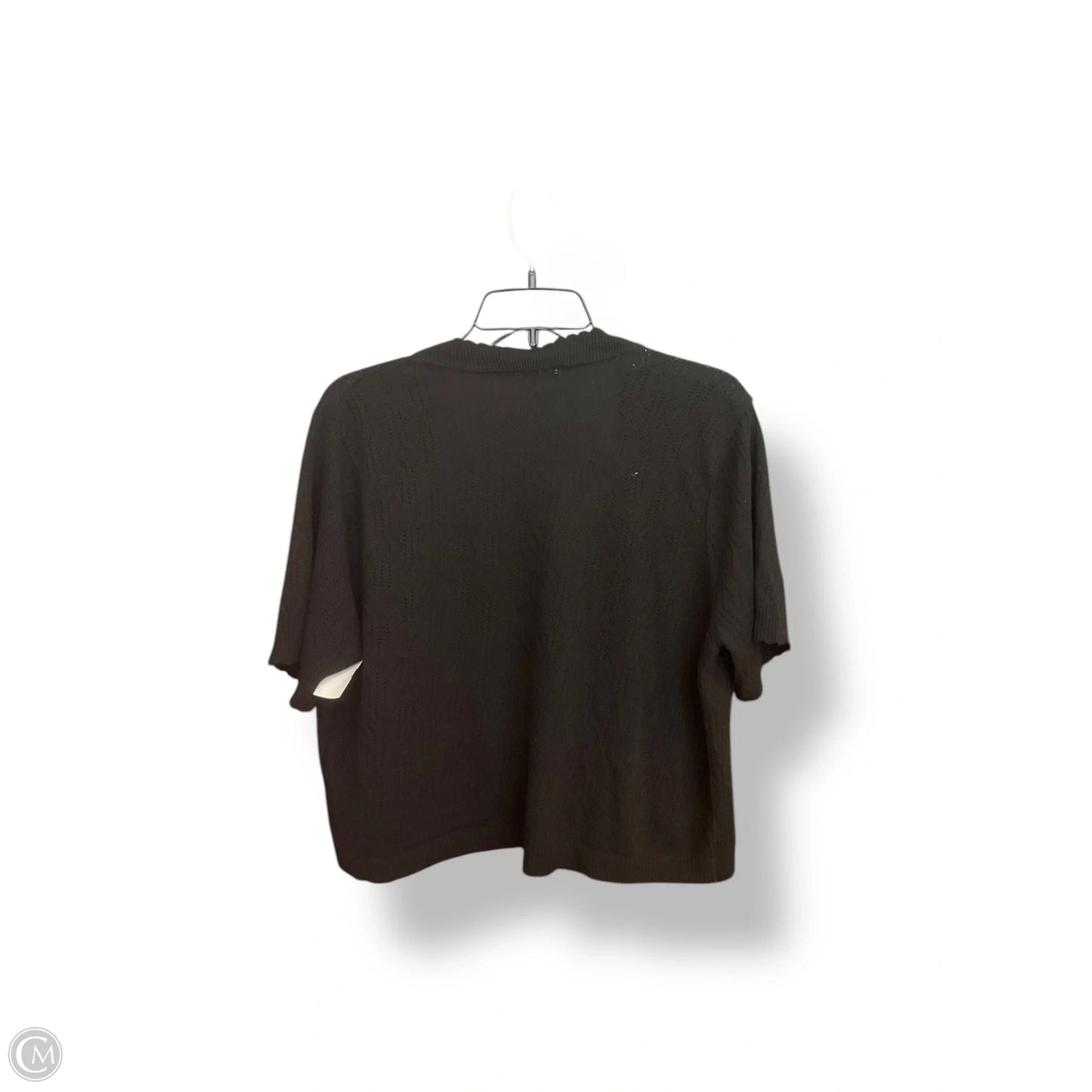 Sweater Cardigan By Tiana B In Black, Size: 2x