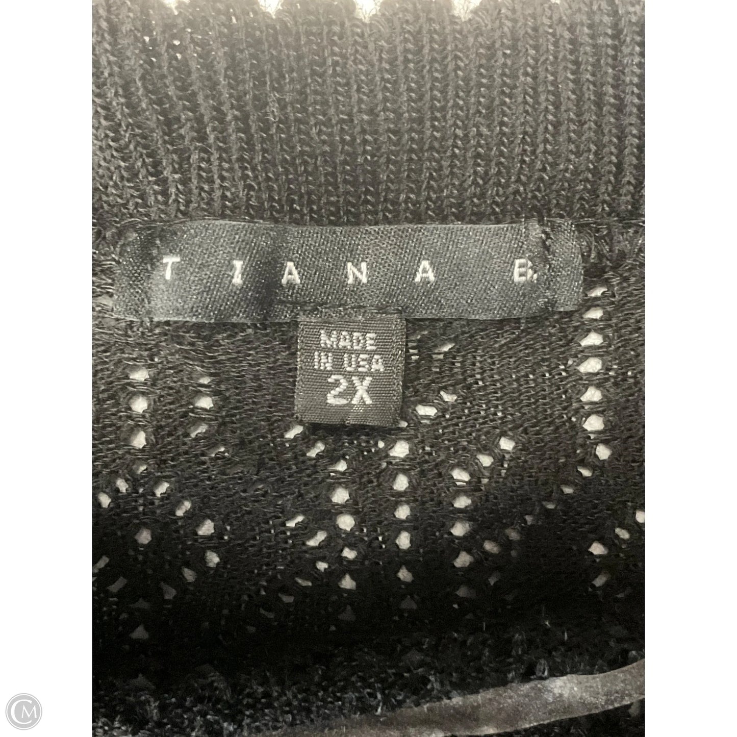 Sweater Cardigan By Tiana B In Black, Size: 2x