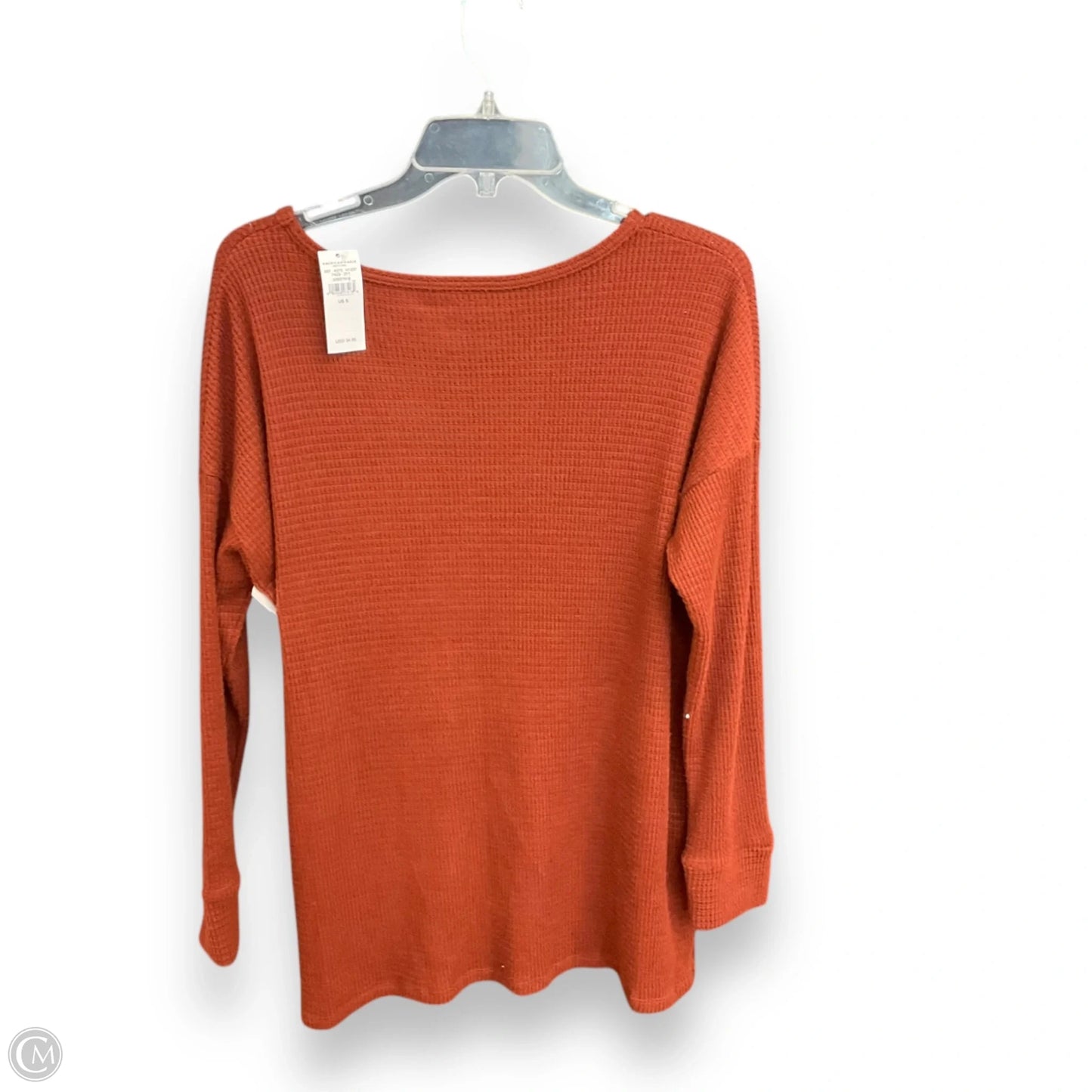 Top Long Sleeve By American Eagle In Brown, Size: S