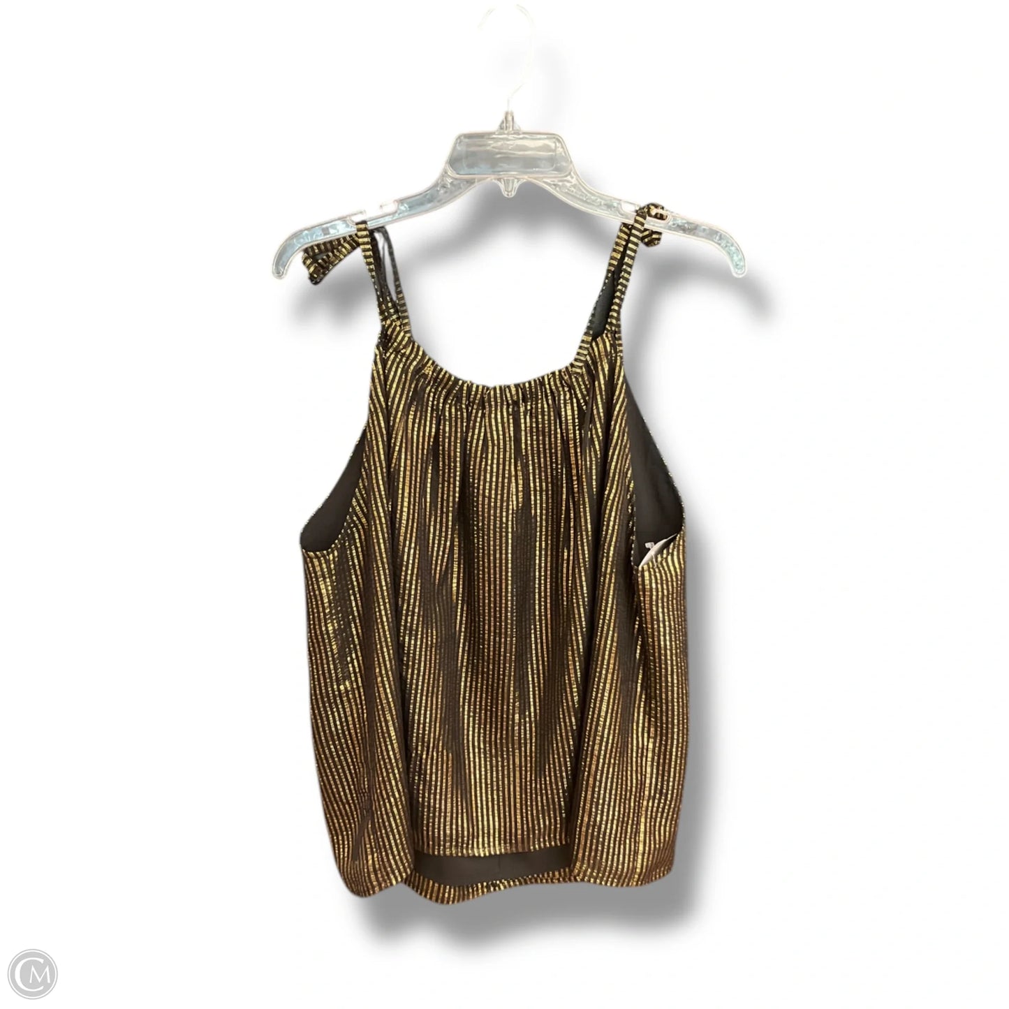 Top Sleeveless By Madewell In Black & Gold, Size: Large