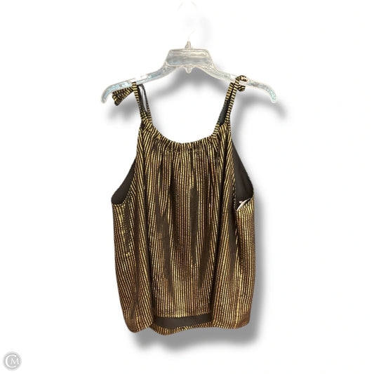 Top Sleeveless By Madewell In Black & Gold, Size: Large
