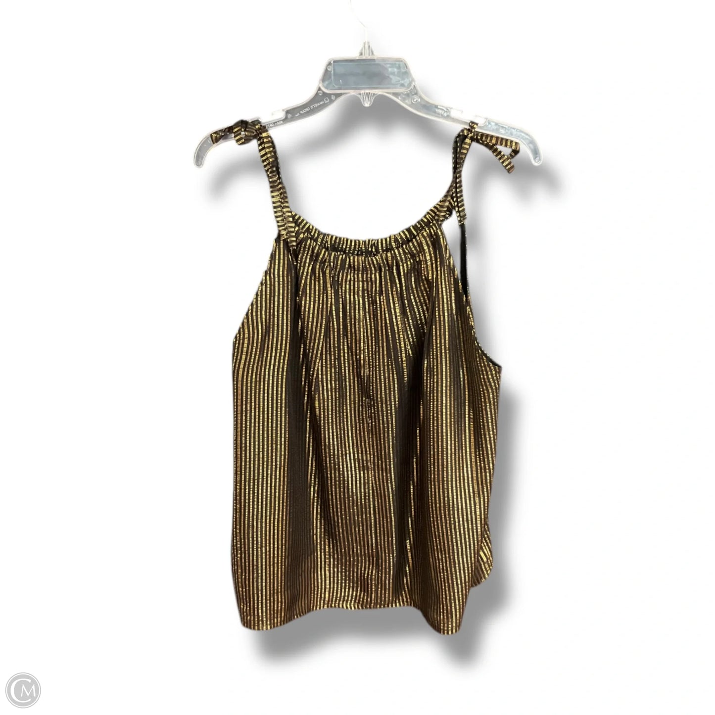 Top Sleeveless By Madewell In Black & Gold, Size: Large