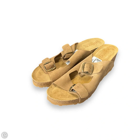 Sandals Heels Wedge By yokono In Brown, Size: 9