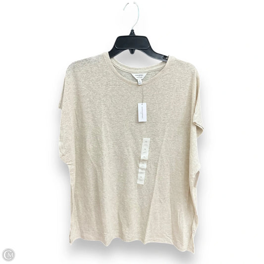 Top Short Sleeve By Banana Republic In Tan, Size: Xl