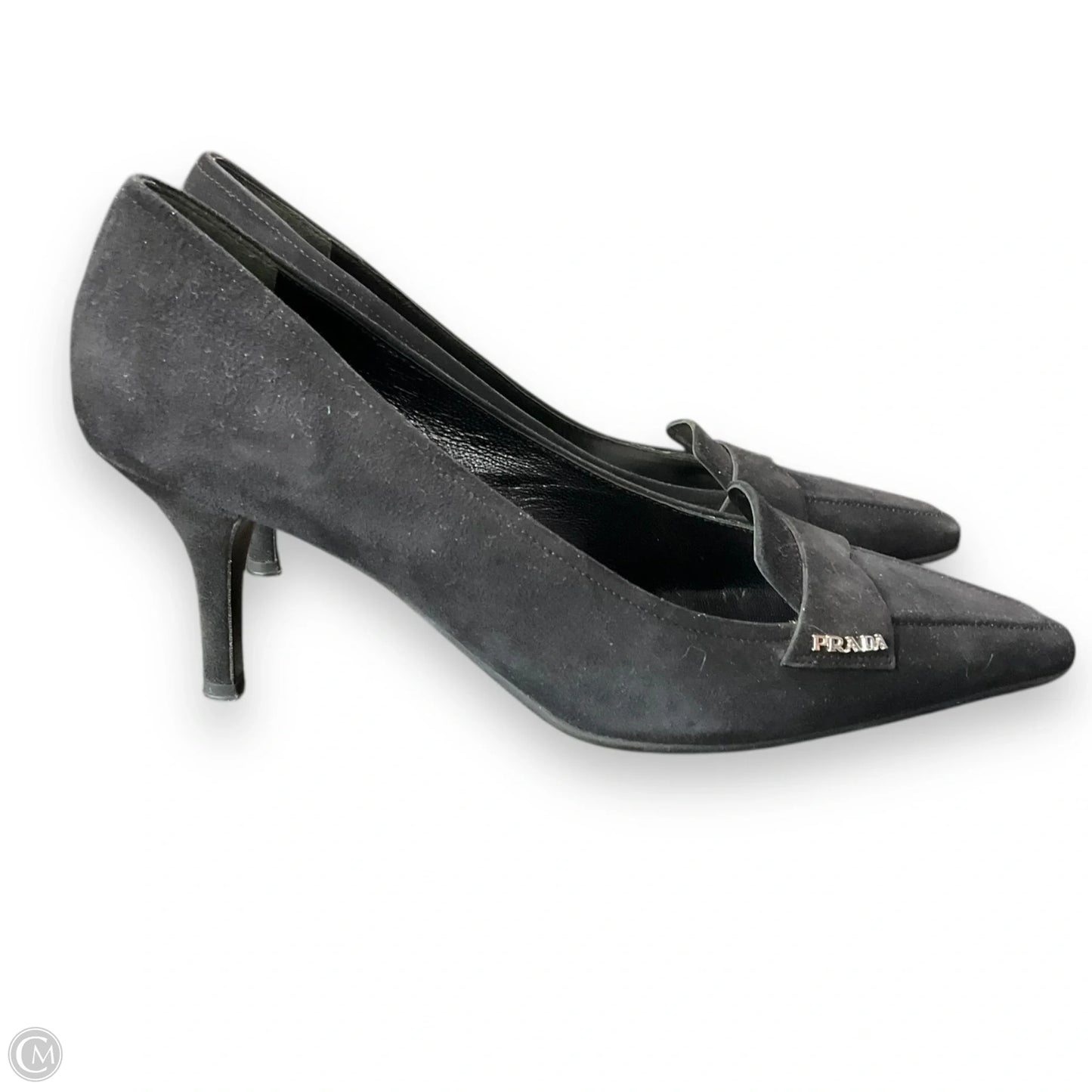Shoes Luxury Designer By Prada In Black, Size: 6.5