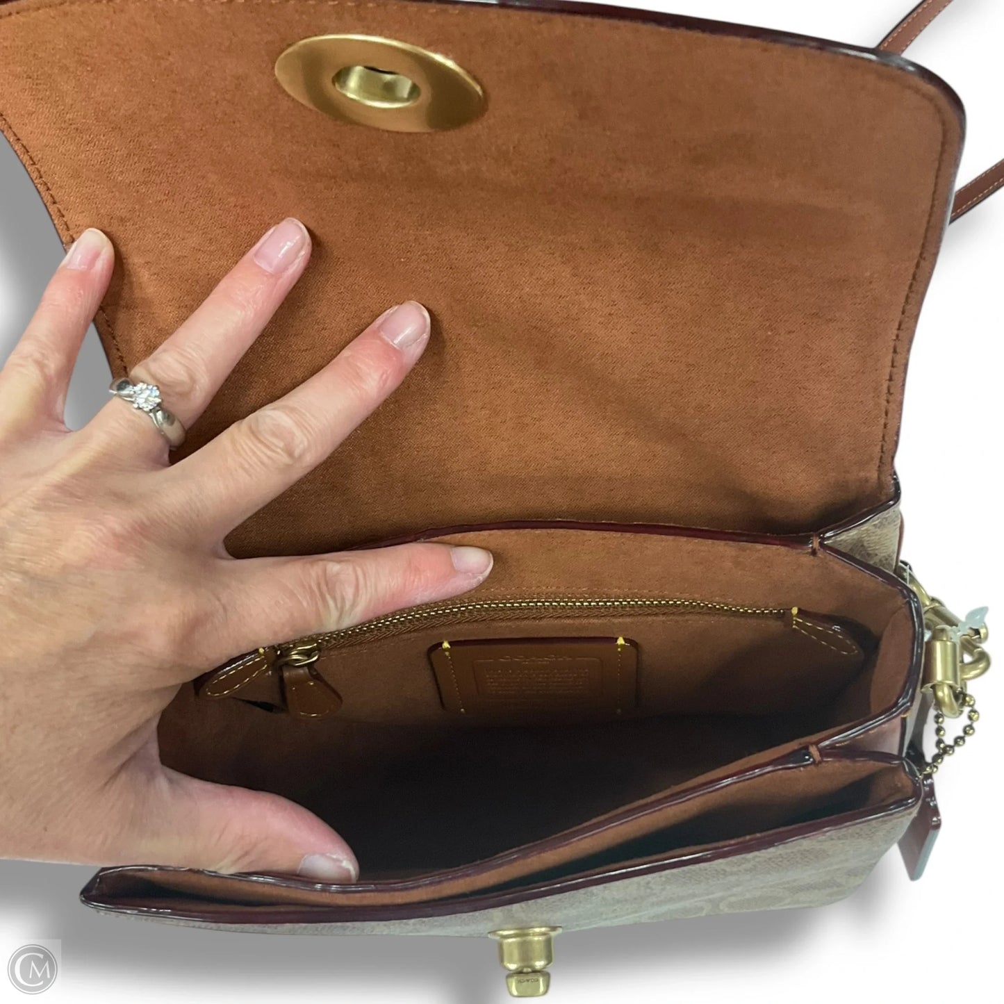 Crossbody Designer By Coach, Size: Medium