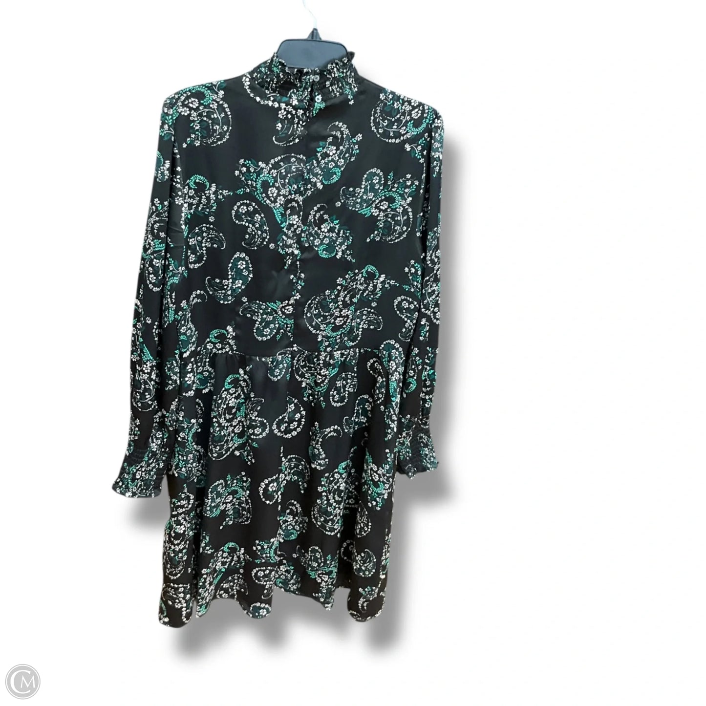 Dress Work By Loft In Black & Green, Size: L