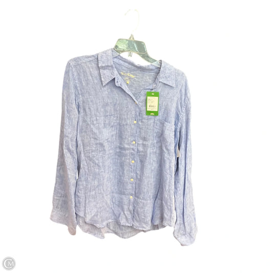 Blouse Designer By Lilly Pulitzer In Blue, Size: L