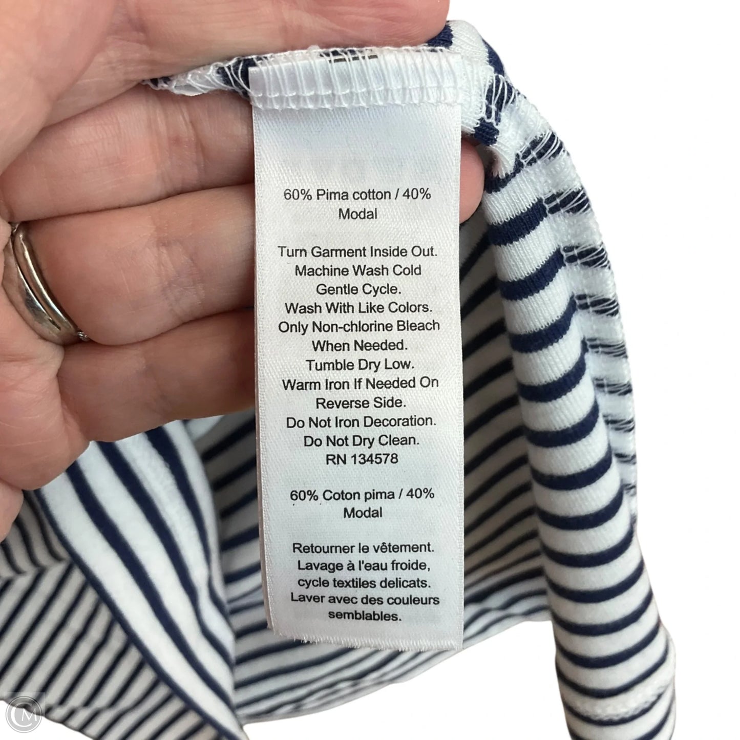 Top Short Sleeve Basic By Vineyard Vines In Striped Pattern, Size: Xxl