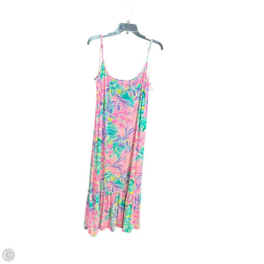 Coverup Dress Designer By Lilly Pulitzer In Blue & Green, Size: Xl
