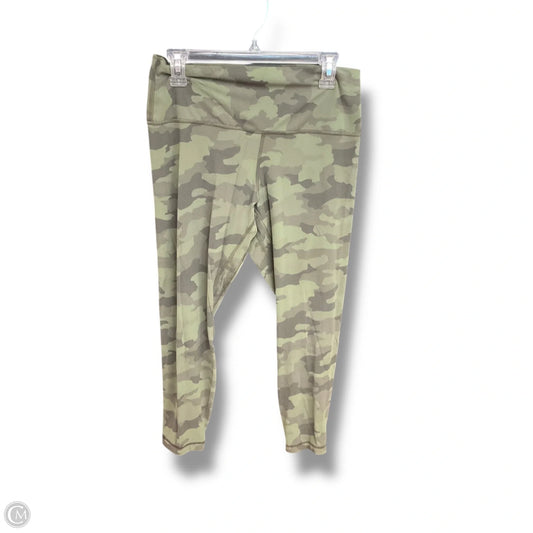 Athletic Capris By Lululemon In Camouflage Print, Size: L