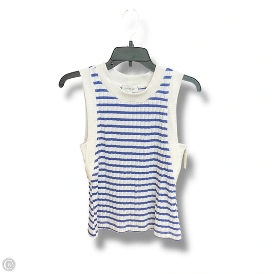 Top Sleeveless By Evereve In Striped Pattern, Size: Xs