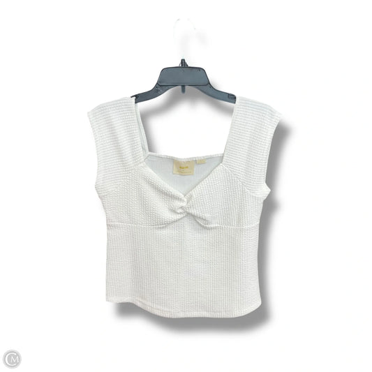 Top Sleeveless By Maeve In White, Size: M