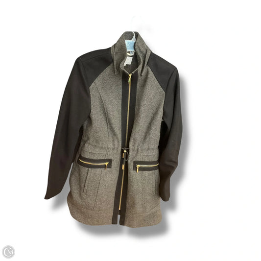 Coat Wool By Laundry In Black & Grey, Size: M