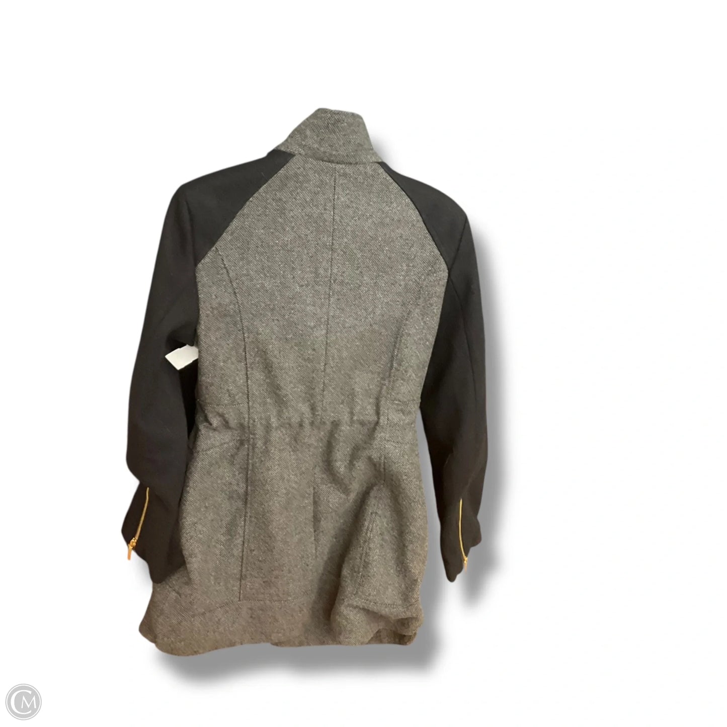 Coat Wool By Laundry In Black & Grey, Size: M