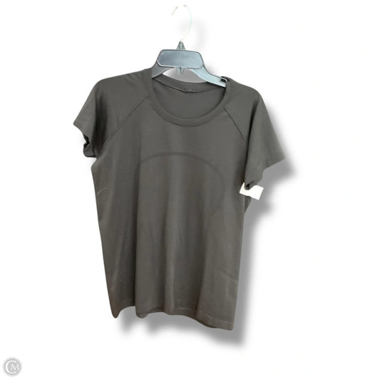 Athletic Top Short Sleeve By Lululemon In Black, Size: 14
