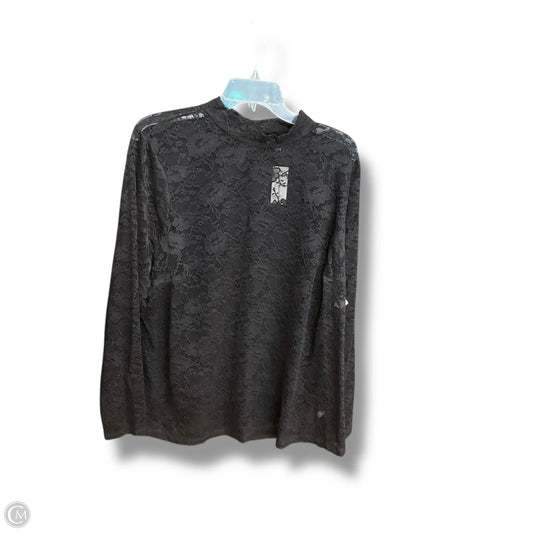 Top Long Sleeve By Lane Bryant In Black, Size: 2x