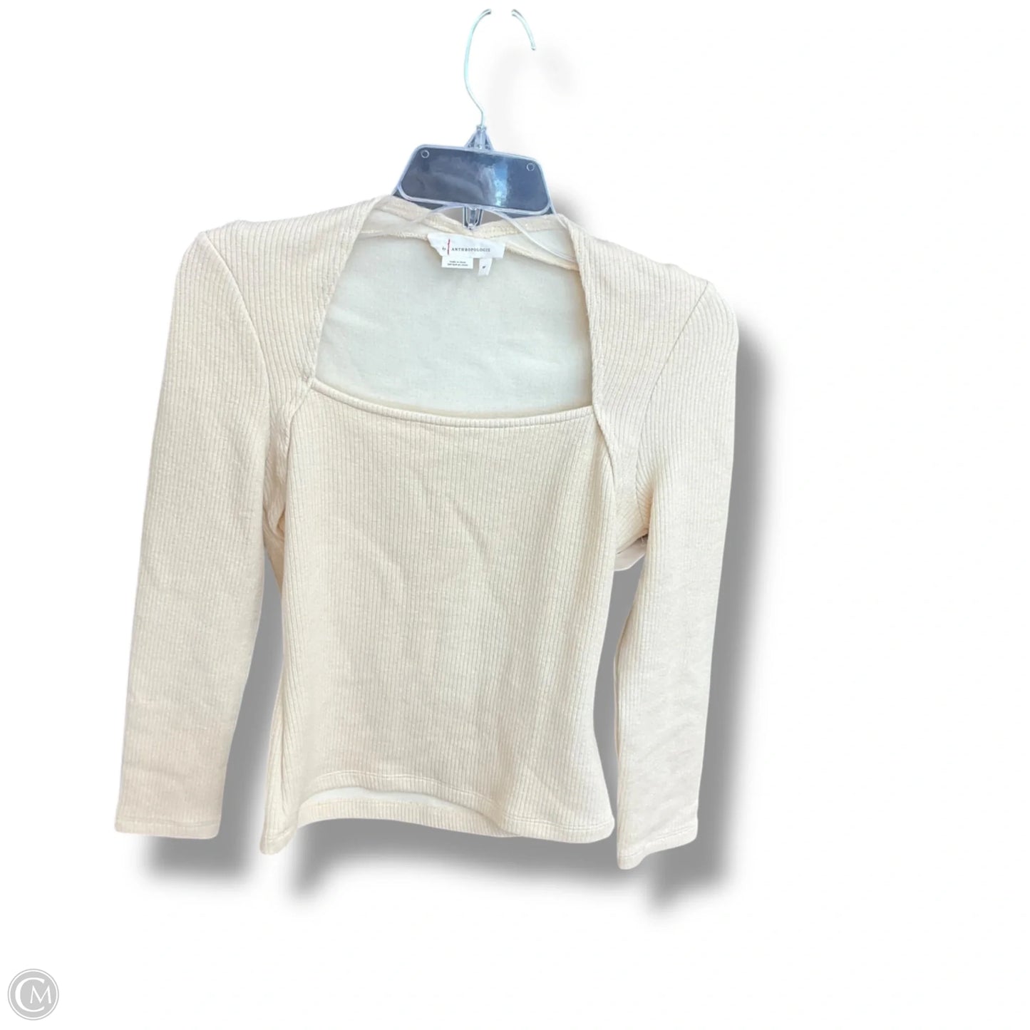 Top Long Sleeve By Anthropologie In Cream, Size: Sp