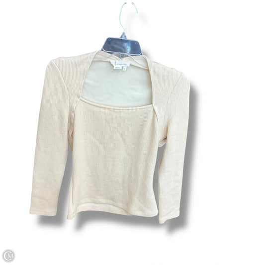 Top Long Sleeve By Anthropologie In Cream, Size: Sp