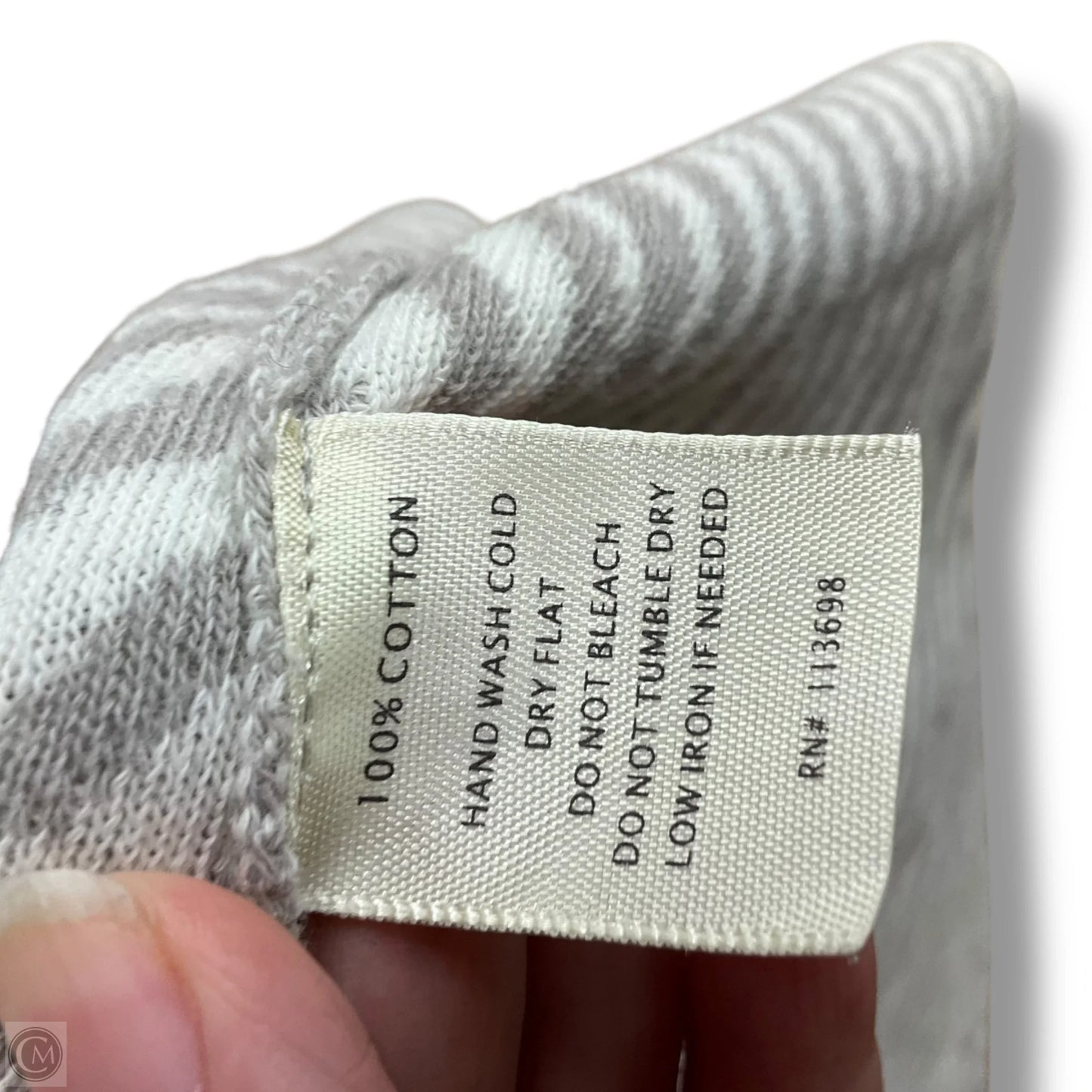 Sweater Cardigan By Margaret Oleary In Grey & White, Size: S