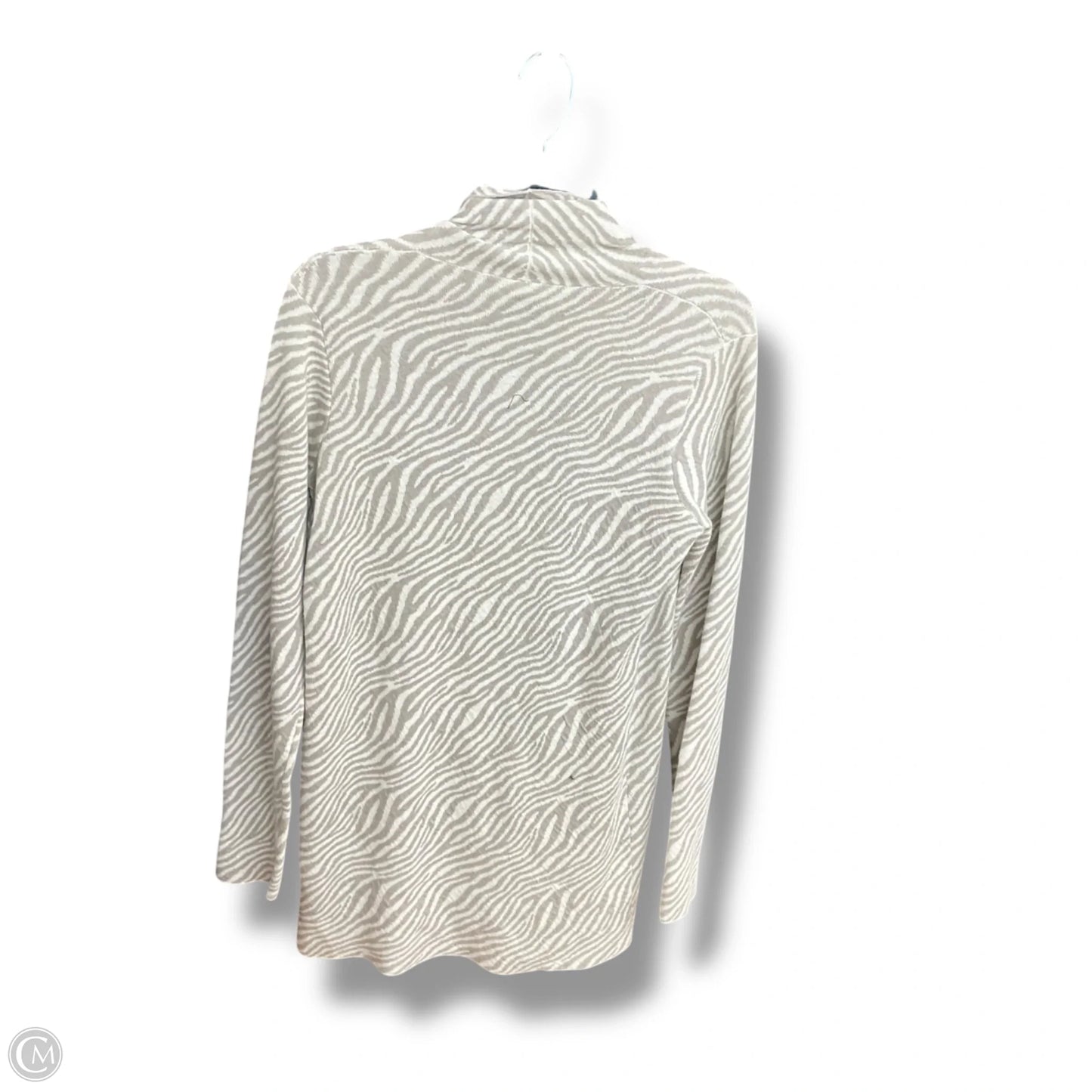 Sweater Cardigan By Margaret Oleary In Grey & White, Size: S