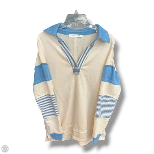 Top Long Sleeve By Altard State In Blue & Cream, Size: M