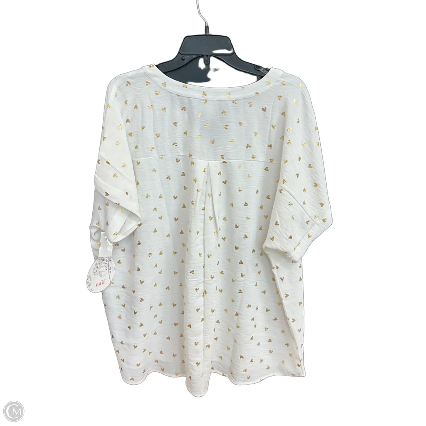 Top Short Sleeve By Naif In White, Size: 3x