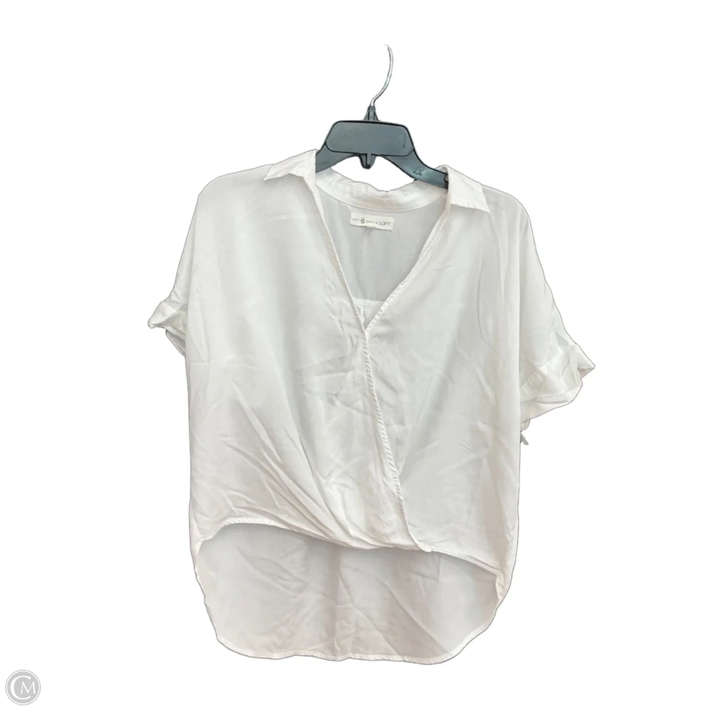 Top Short Sleeve By Lou And Grey In White, Size: S