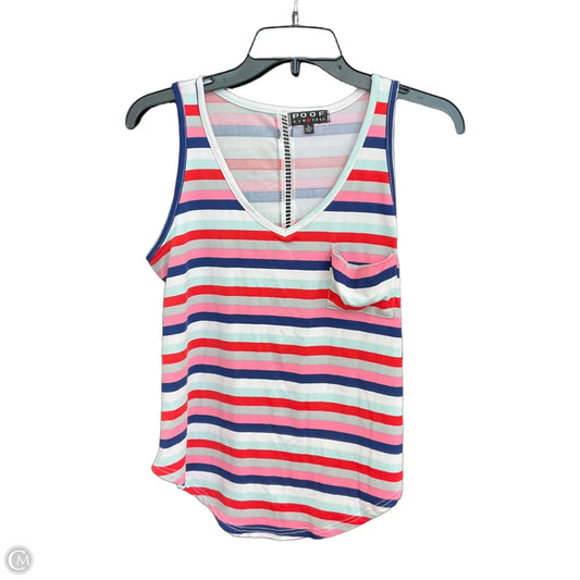 Top Sleeveless By Poof In Striped Pattern, Size: L