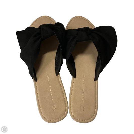 Sandals Flip Flops By Lc Lauren Conrad In Black, Size: 9