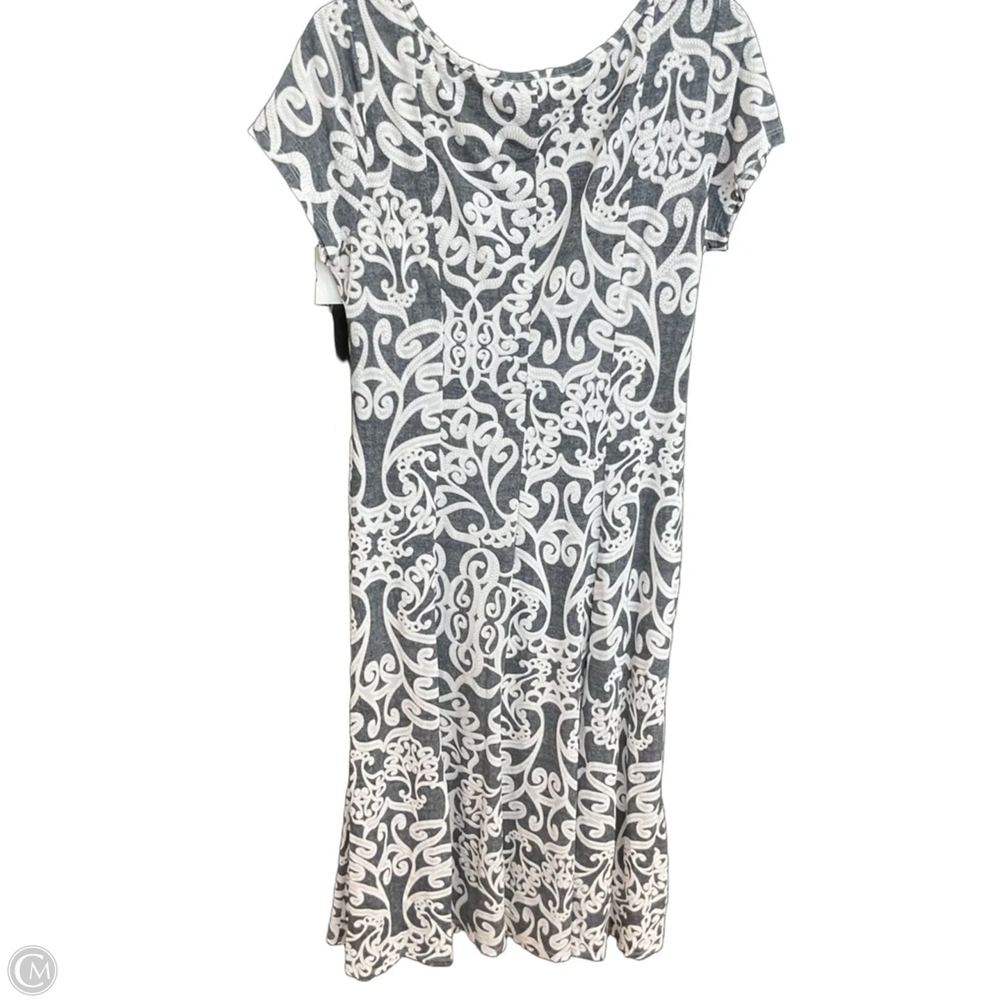 Dress Casual Maxi By Perceptions In Black & White, Size: L