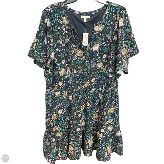 Dress Casual Midi By Maurices In Blue, Size: 1x