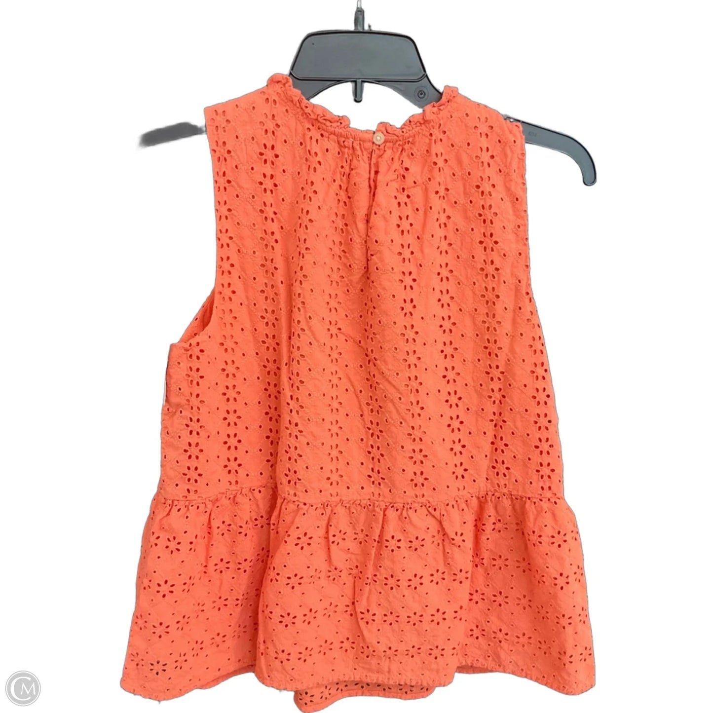 Top Sleeveless By Loft In Orange, Size: M
