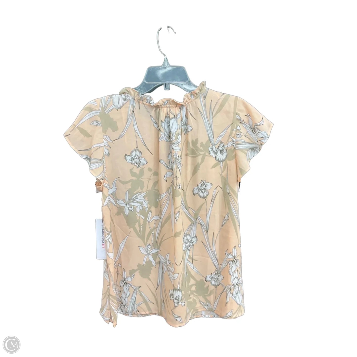 Top Short Sleeve By Liz Claiborne In Peach, Size: M