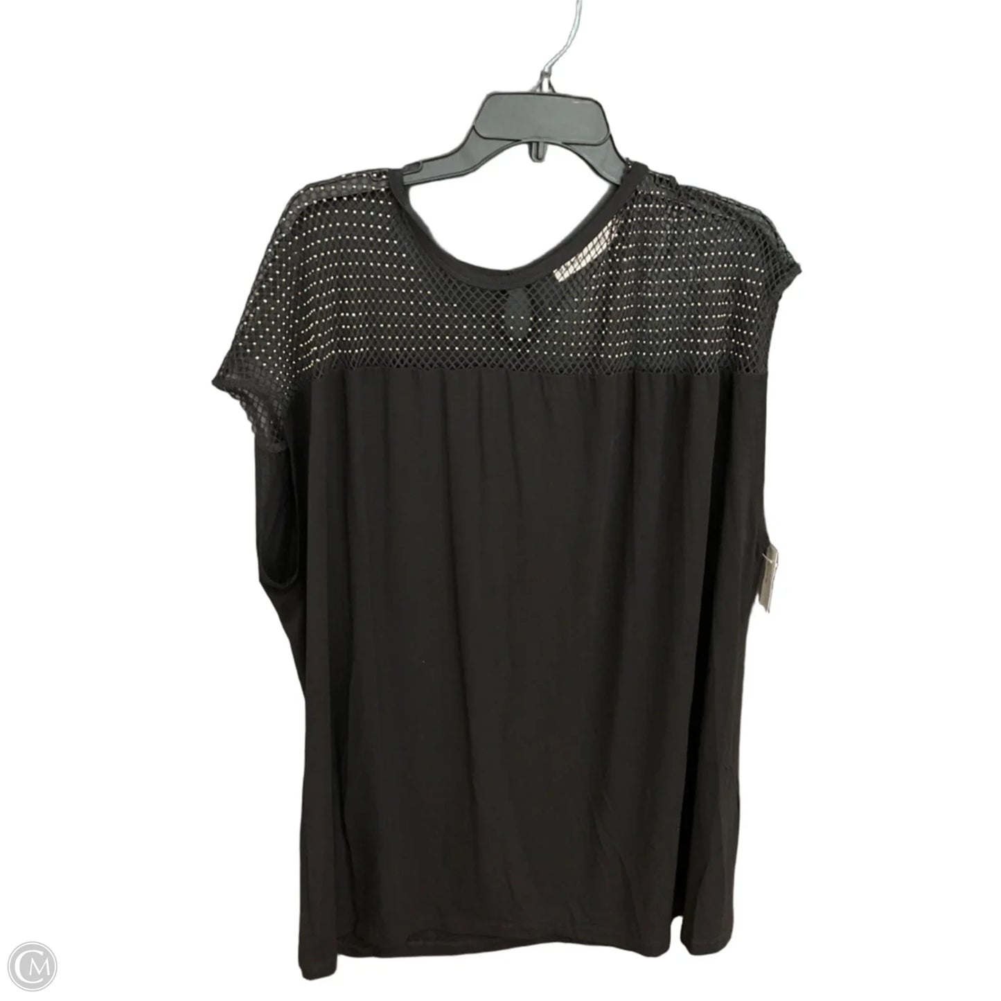 Top Short Sleeve Designer By Rebecca Minkoff In Black, Size: 3x