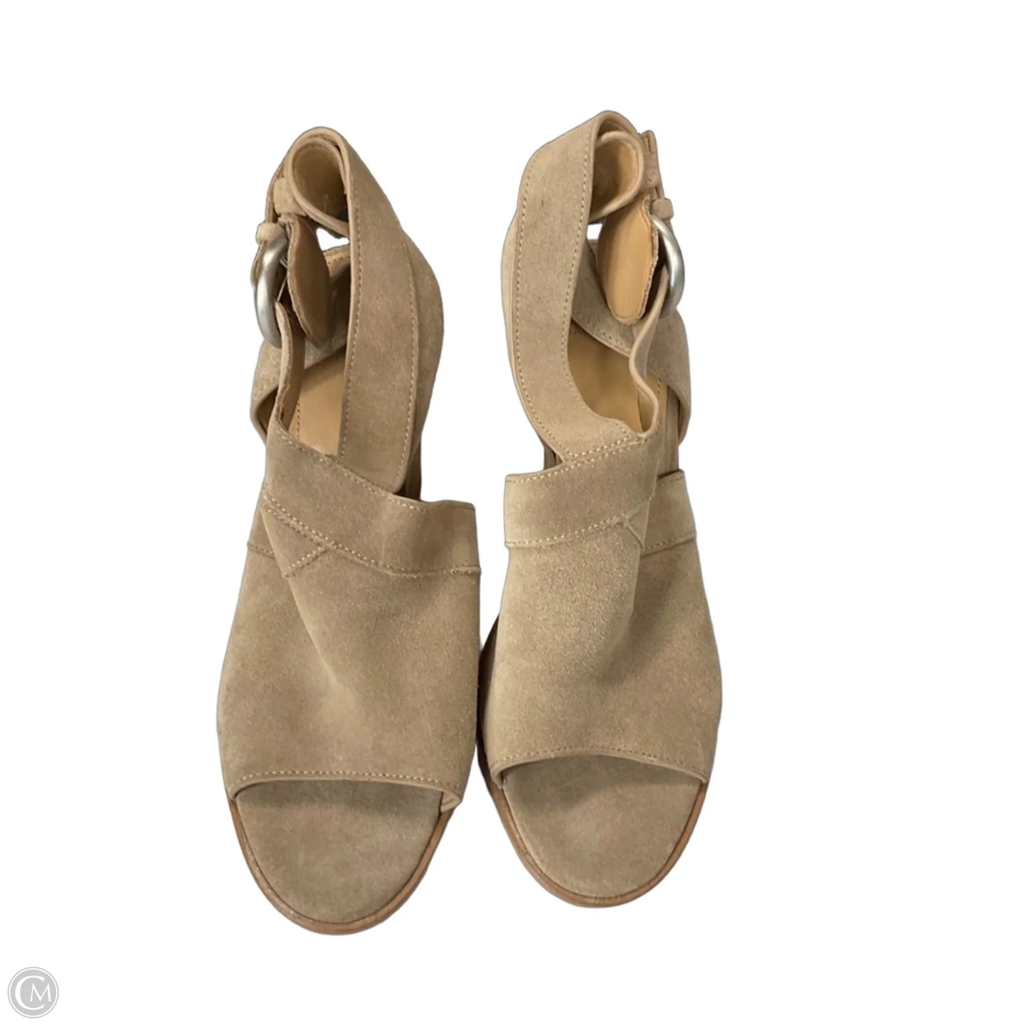Sandals Heels Block By Mark Fisher In Brown, Size: 6.5