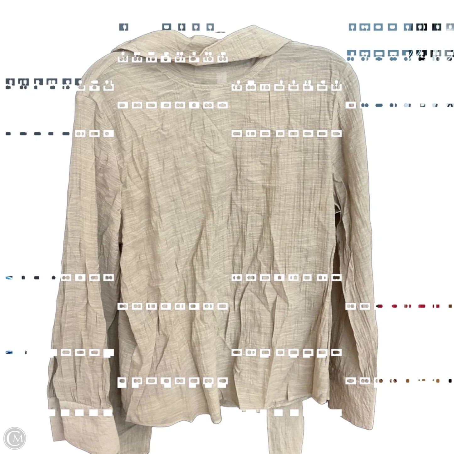 Top Long Sleeve By Mng In Gold, Size: M
