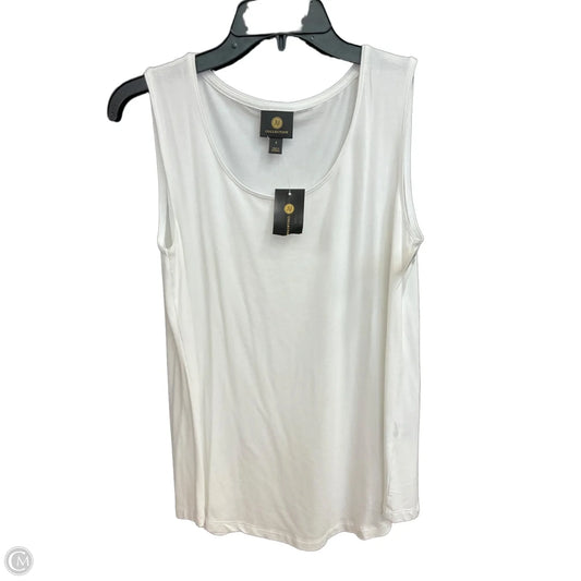 Top Sleeveless By Jm Collections In White, Size: S