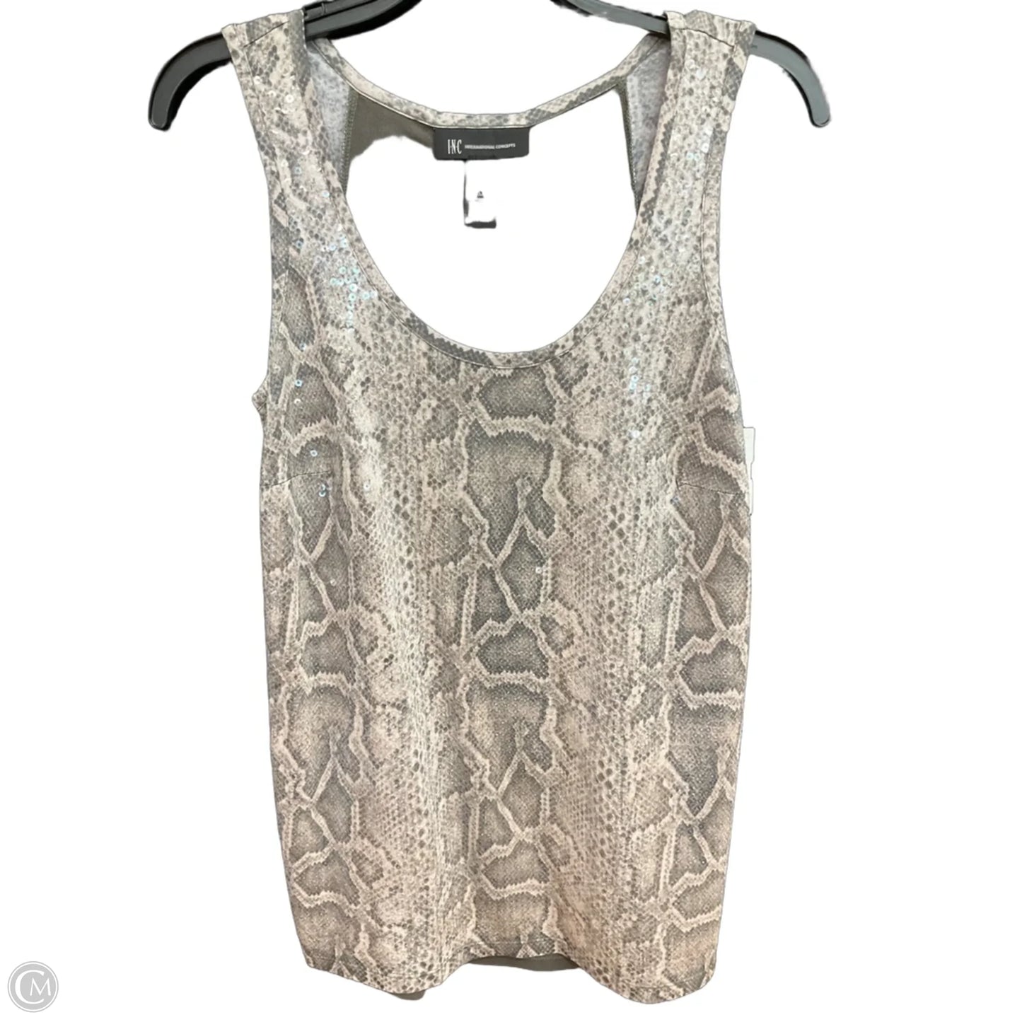 Top Sleeveless By Inc In Animal Print, Size: M