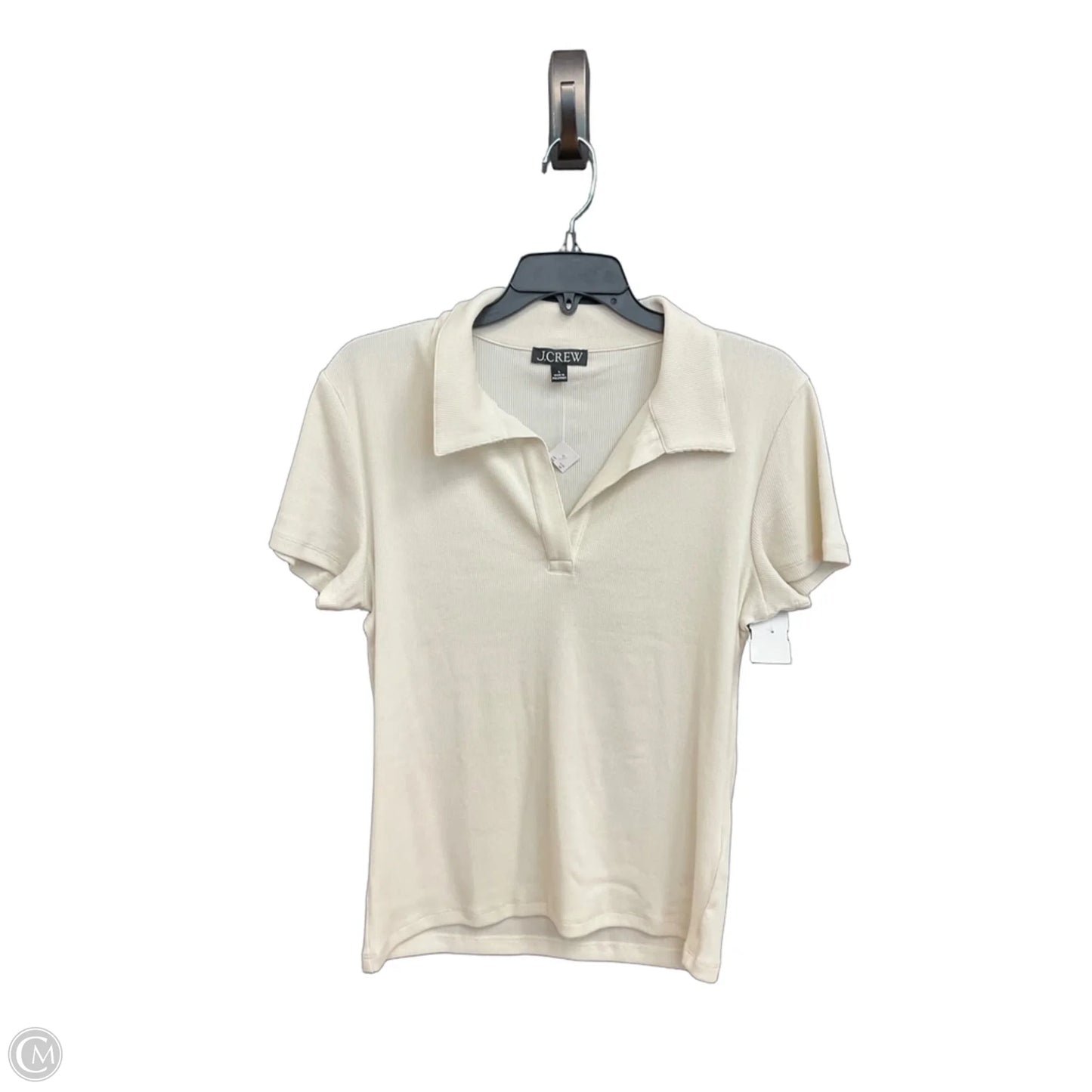 Top Short Sleeve By J. Crew In Cream, Size: L