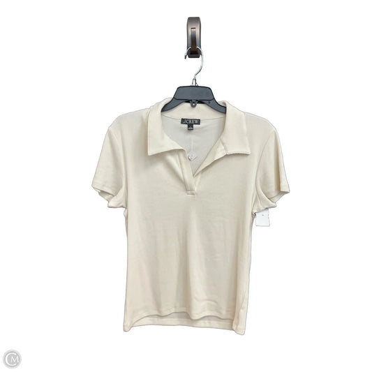 Top Short Sleeve By J. Crew In Cream, Size: L