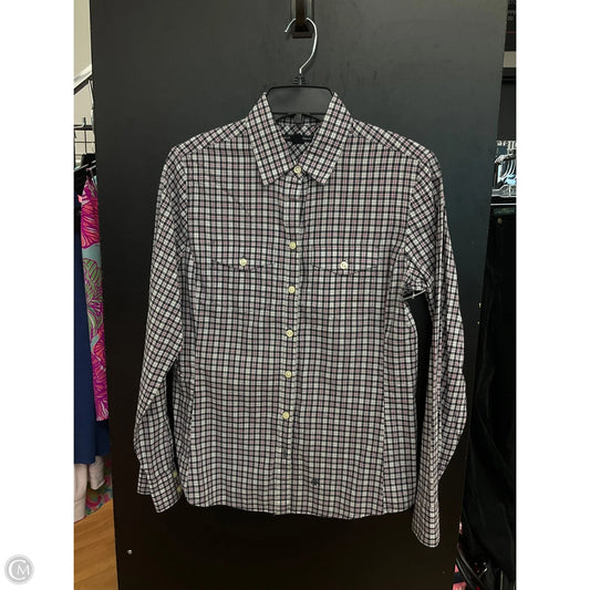 Blouse Long Sleeve By Banana Republic In Checkered Pattern, Size: Sp