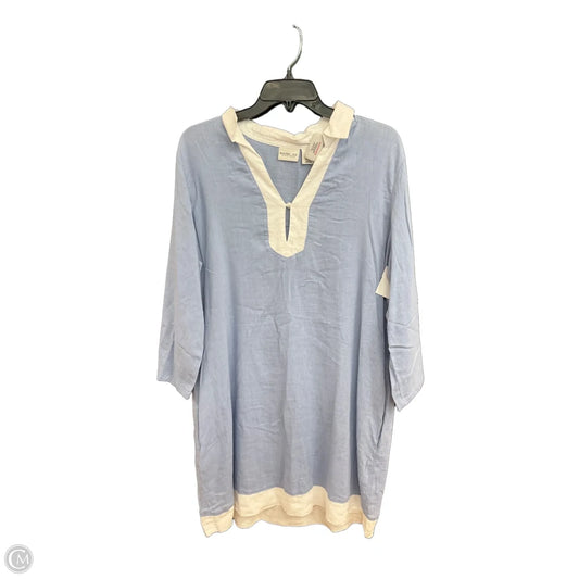 Dress Casual Midi By Rachel Zoe In Blue & White, Size: L