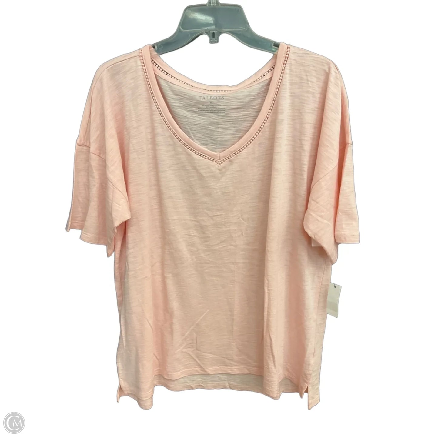 Top Short Sleeve By Talbots In Pink, Size: Xl