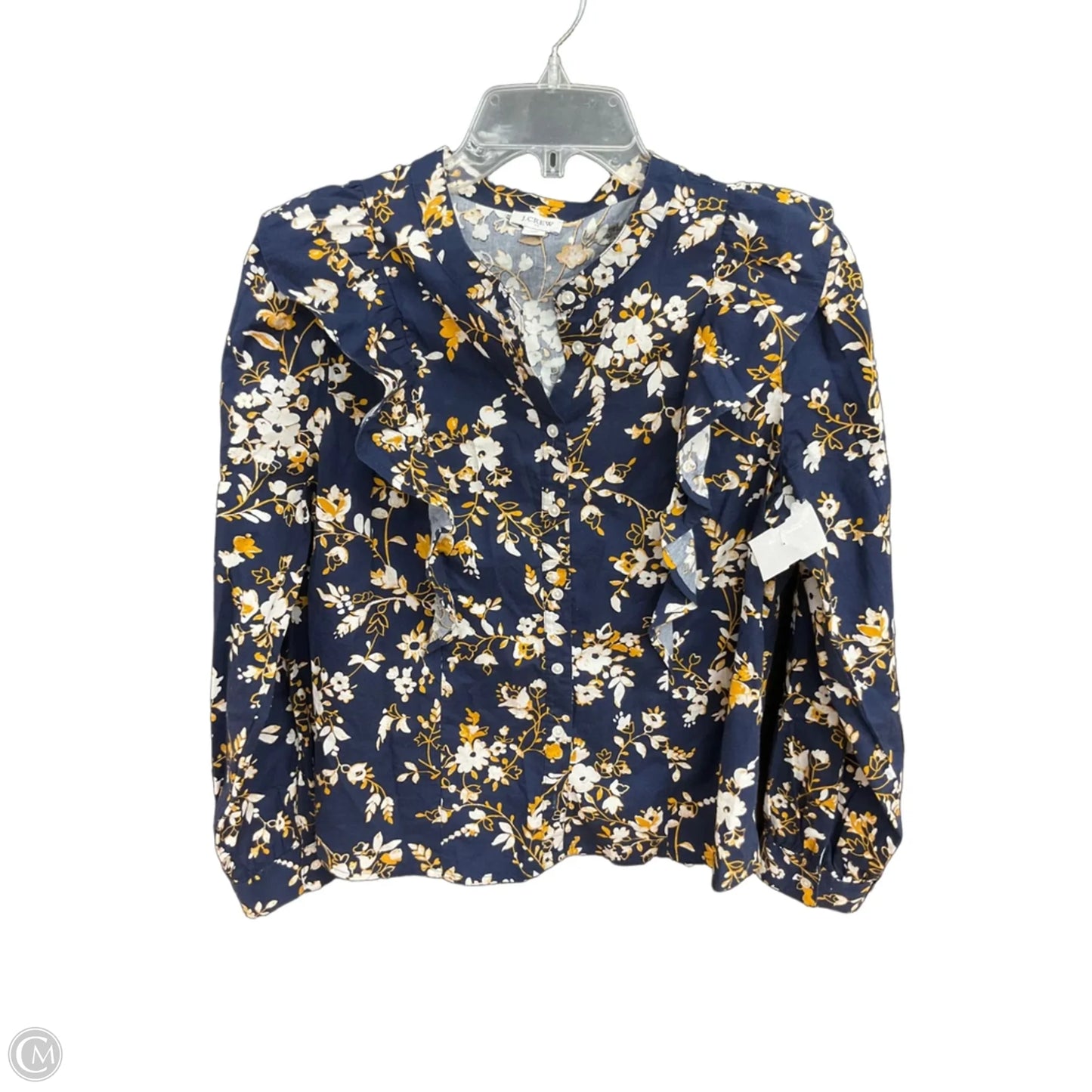 Top Long Sleeve By J. Crew In Navy, Size: M