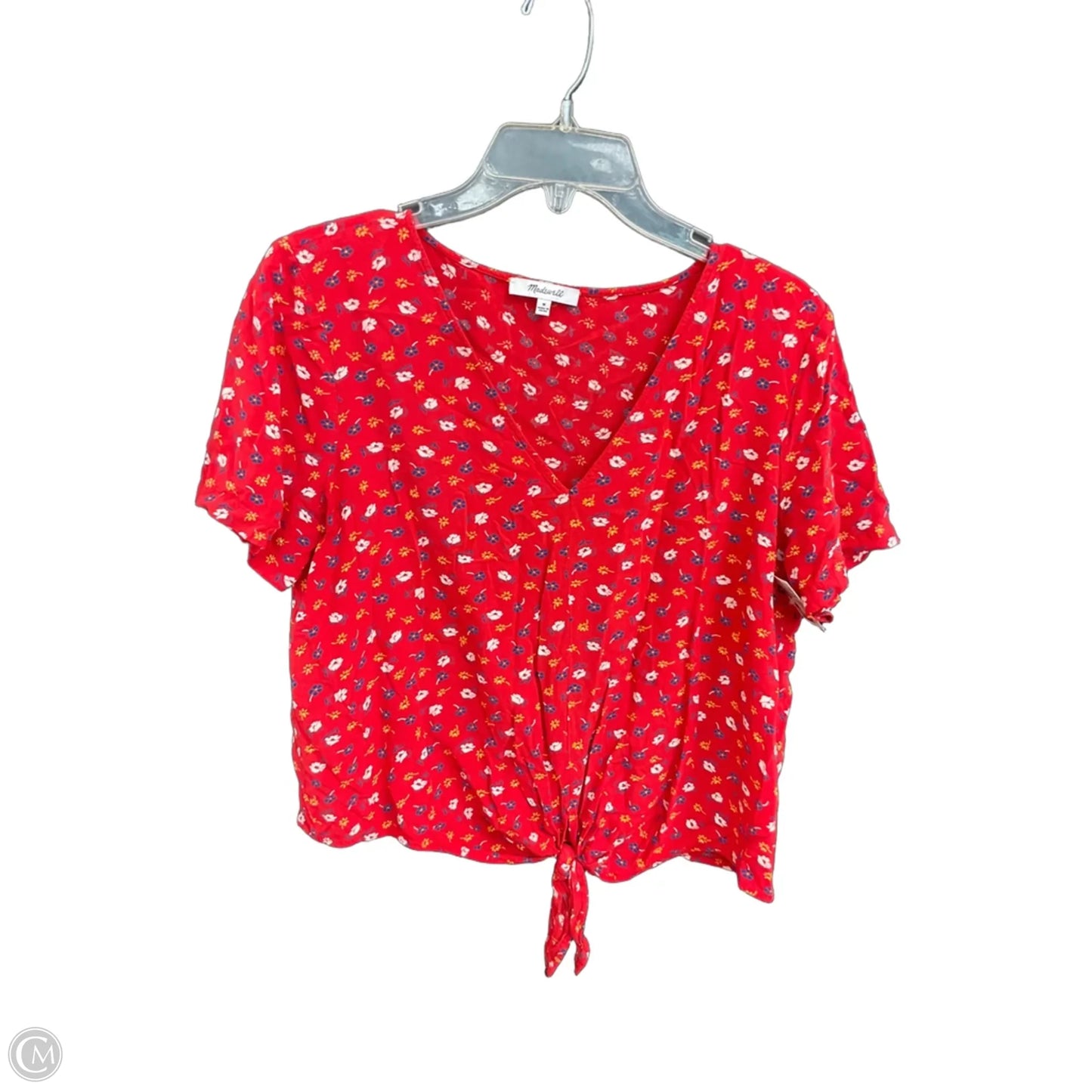 Top Short Sleeve By Madewell In Red, Size: M