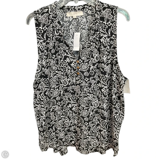 Top Sleeveless By Loft In Black, Size: Xxl